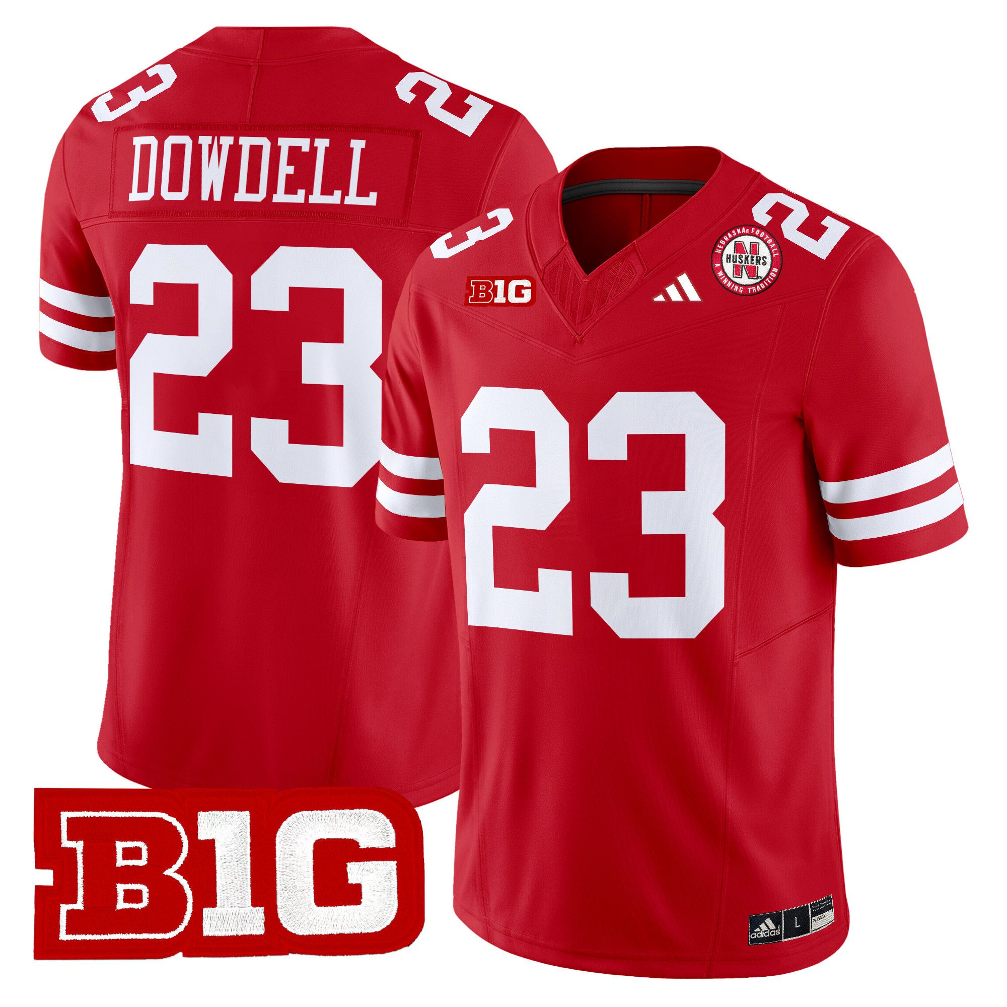 Men Nebraska Cornhuskers #23 Dowdell Red 2024 Vapor Limited NCAA Jersey style 1->ncaa teams->NCAA Jersey